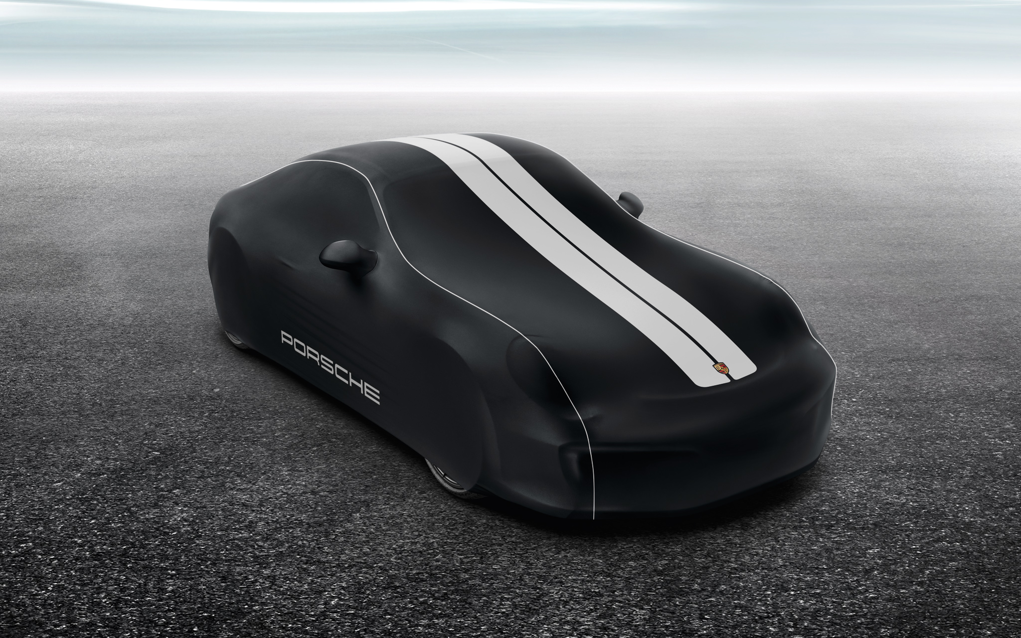 Porsche 99104400070 - Housse auto Plus pour l’intérieur - Noir et Argent