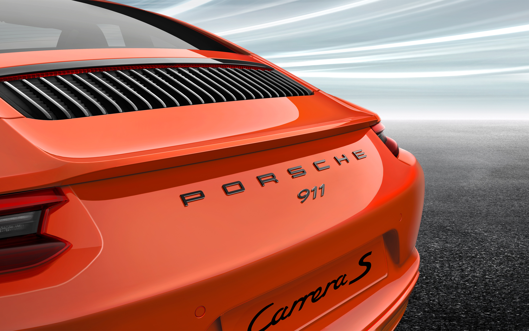Porsche 99104480381041 - Signature « PORSCHE » et monogramme « 911 » peints - Noir brillant