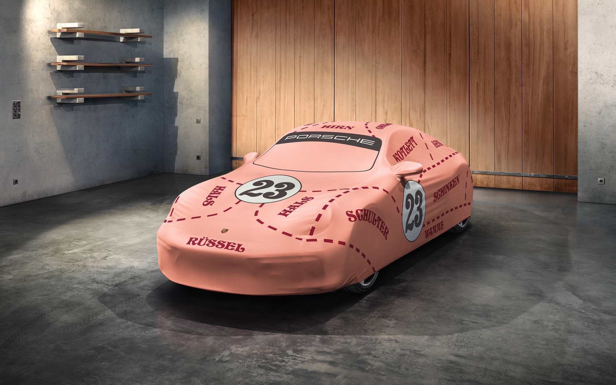Porsche 99204401215 - Housse auto pour l'intérieur, design « Cochon rose »