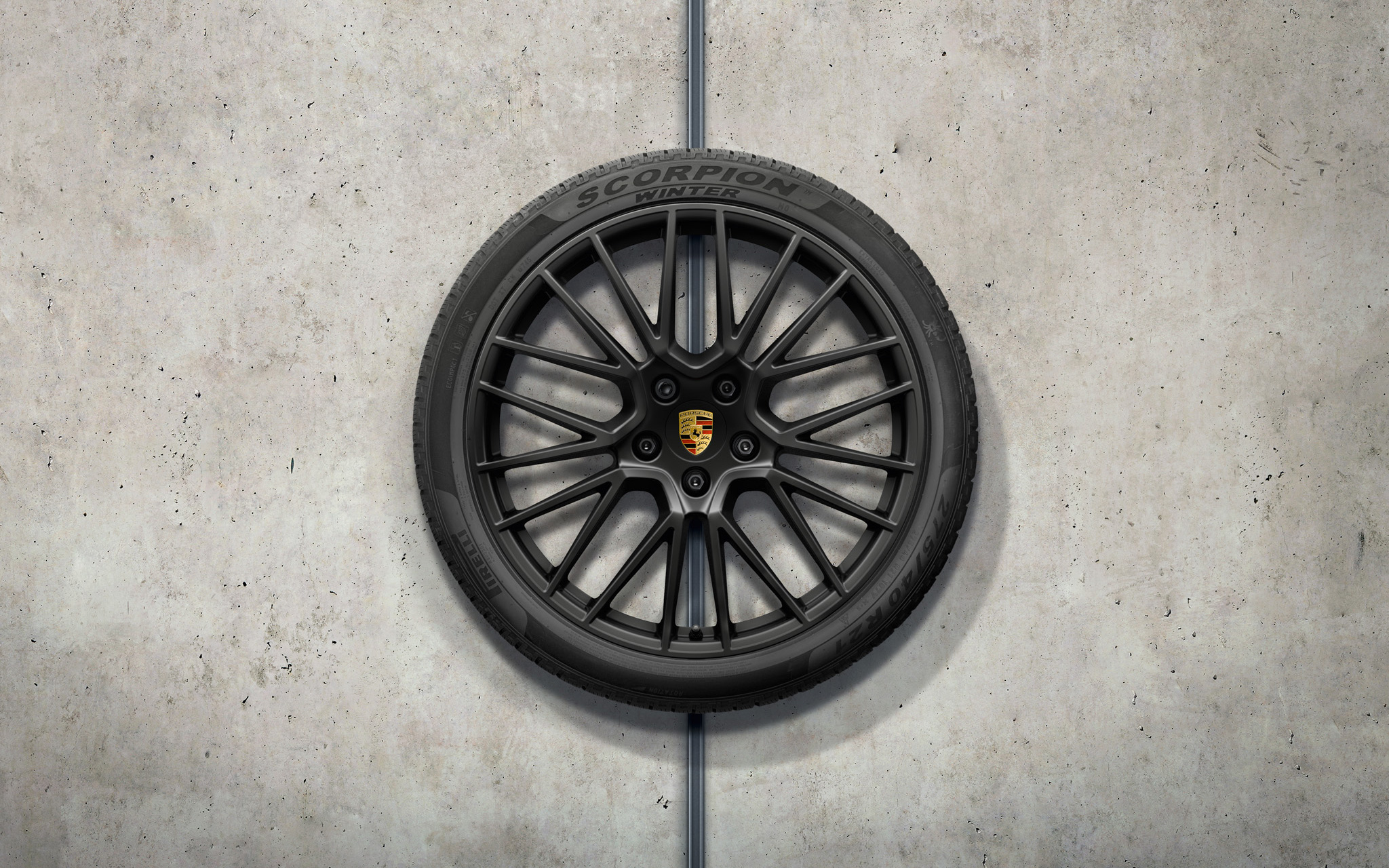 Porsche 9Y0044630S - Ensemble de roues hiver RS Spyder Design 21 pouces peintes couleur Noir (satiné)