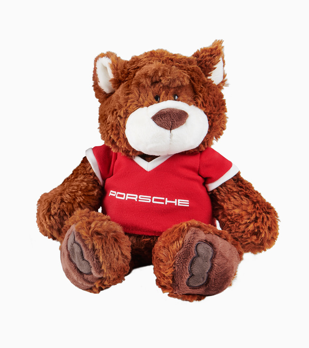 Porsche Teddy Bear, brown, red