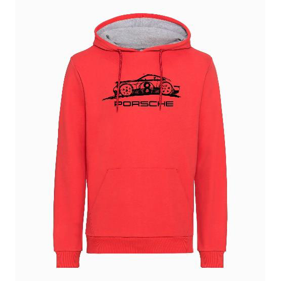 Sweat à Capuche Avec Logo Porsche - Coupe Classique, Col Tissé - 241g - Pour Fans De Voiture Et Style Décontracté