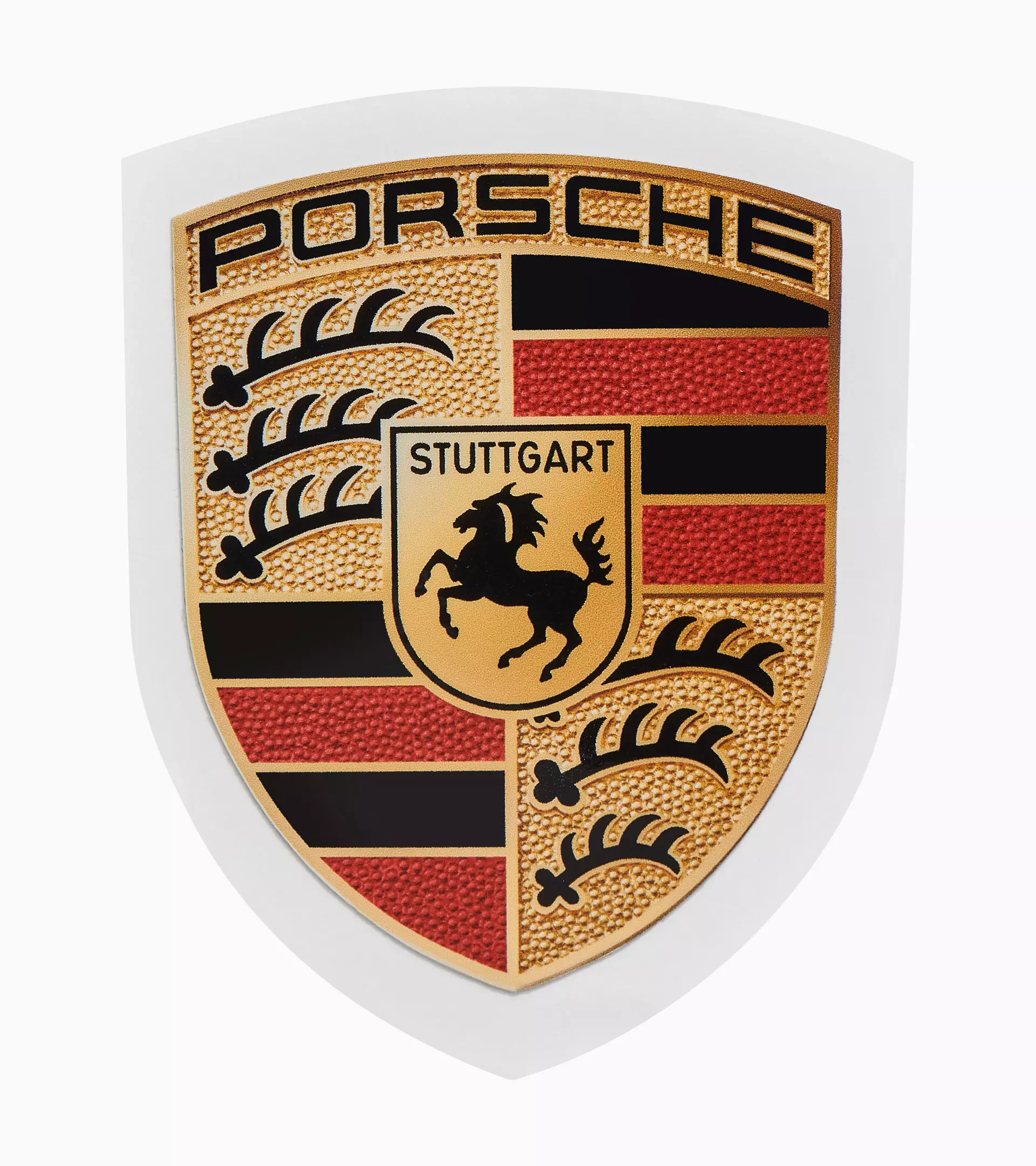 Porsche Porsche Crest Sticker, black/red/yellow
