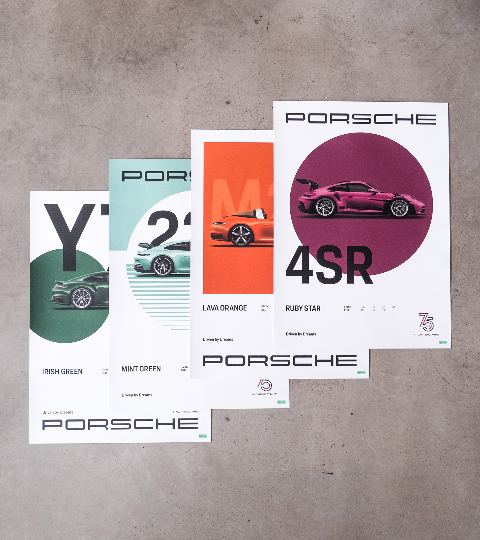 Porsche Ensemble d'affiches Porsche – 75Y