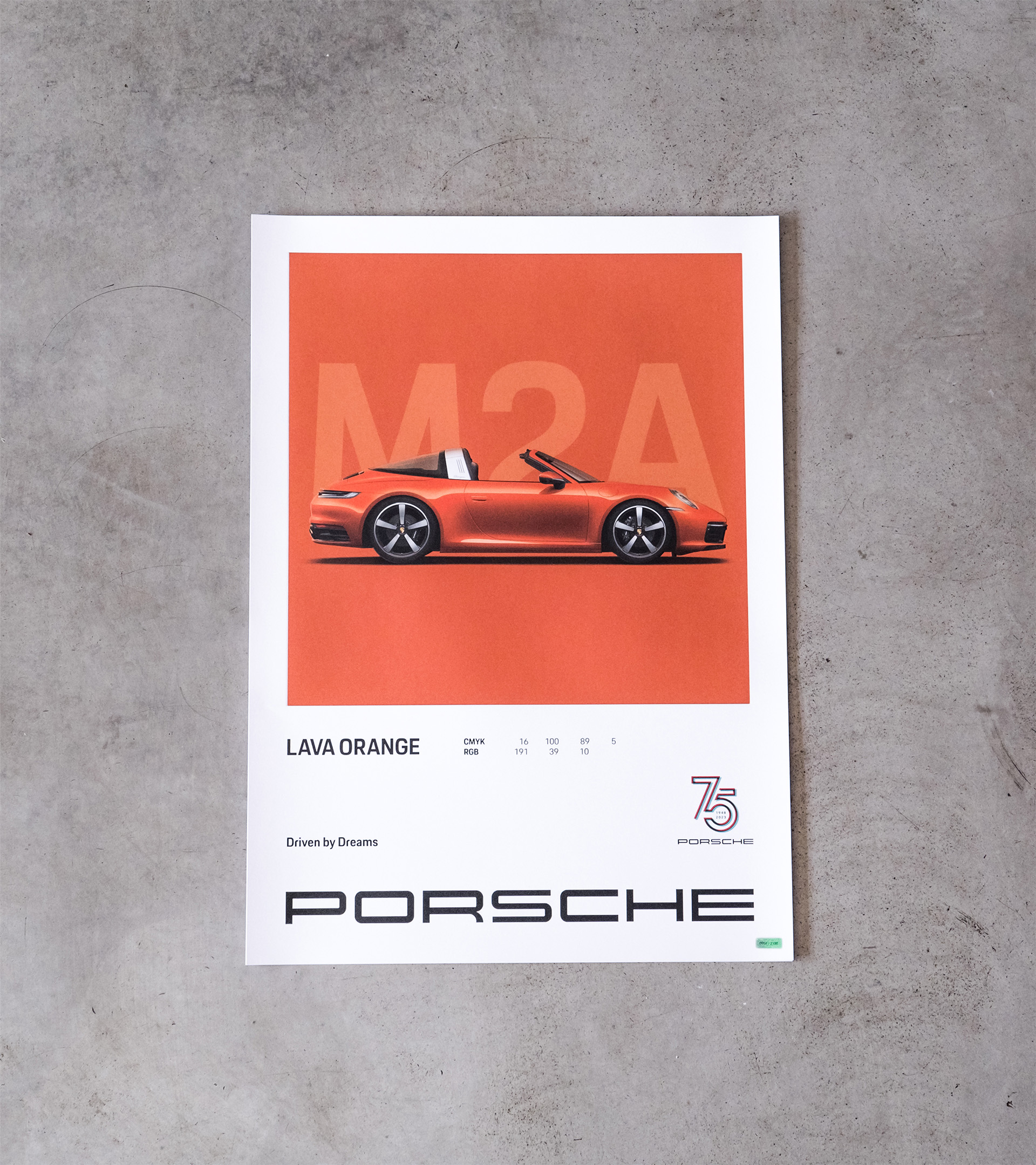 Set de 4 Posters Porsche 911 75 ans Edition Driven by Dreams