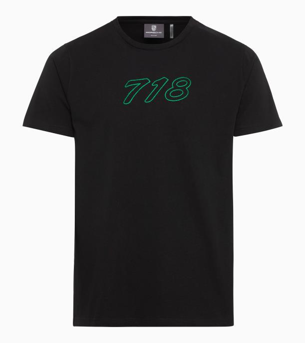 Porsche 718, T-Shirt, Unisexe, Noir