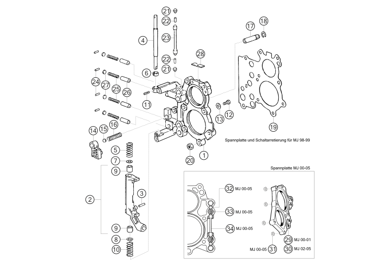 300-014 - clamping plate and shiftlock