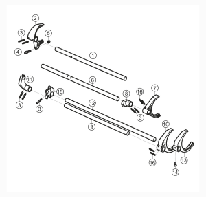 304-000 - Shift rods and forks