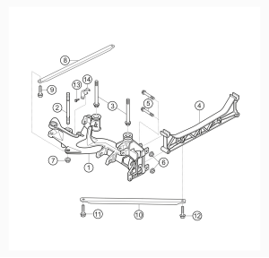 501-000 - Rear axle side-carrier