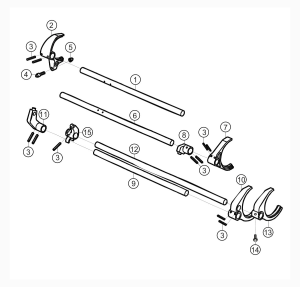304-000 - Shift rods and forks