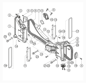 103-020 - Timing chain + chain case