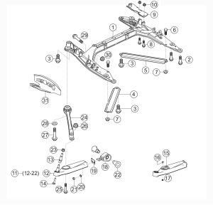 401-000 - Front axle