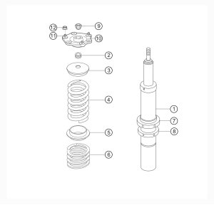 402-000 - Suspension strut front