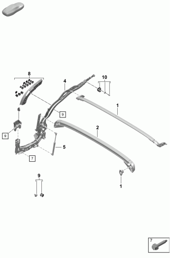 811-012 - eventail capotage
pieces detail