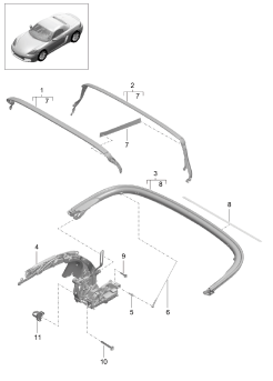 811-010 - eventail capotage
pieces detail