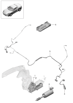 811-020 - boitier de capote
Moteur electrique
Faisceau de cables