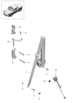 812-000 - ceinture de securite 3 points
