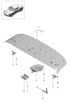 811-005 - eventail capotage
cadre de pavillon
fermeture