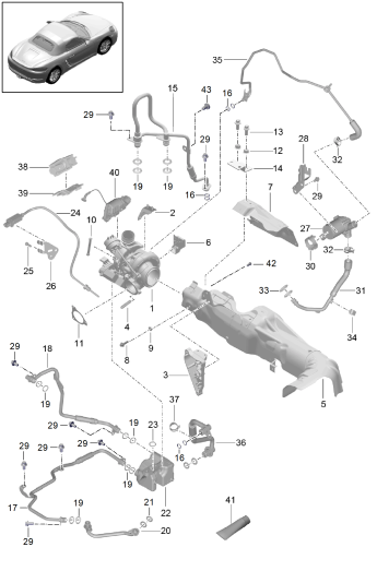 202-005 - Turbocompresseur a gaz d'ech.
avec:
Protection contre la chaleur
Conduite d'huile
tuyau a refrigerant