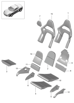 817-062 - Partie en mousse
Garniture de siege
Assise et dossier
siegebaquet