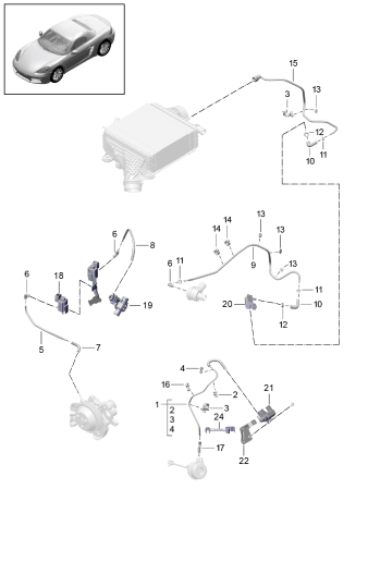 107-025 - Cable de commande
regulat. pression suraliment.
Pompe a liq. refroidissement
Valve de derivation