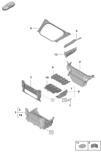801-110 - Partie avant
fond de coffre
pieces detail
GT3RS