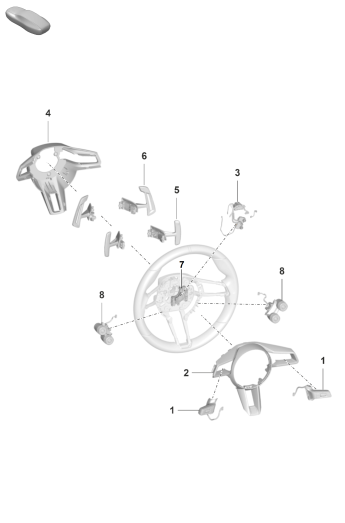 403-245 - Elements carross.amovibles
volant de direction
GT3 RS