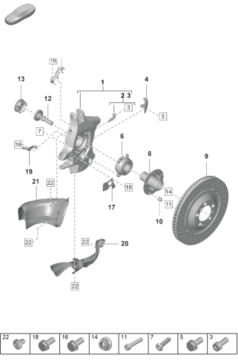 401-060 - Support de roue
Moyeu de roue