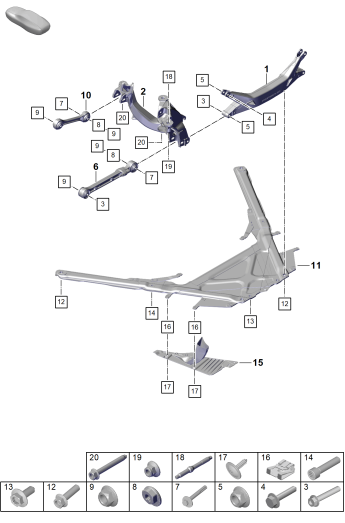 501-005 - Essieu arriere
Traverse