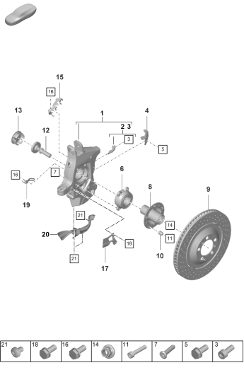 401-050 - Support de roue
Moyeu de roue