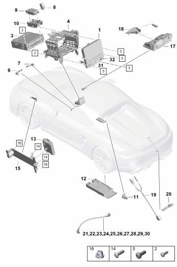 911-000 - Unite de commande
Systeme de navigation
Calculateur central
Television
micro
Camera