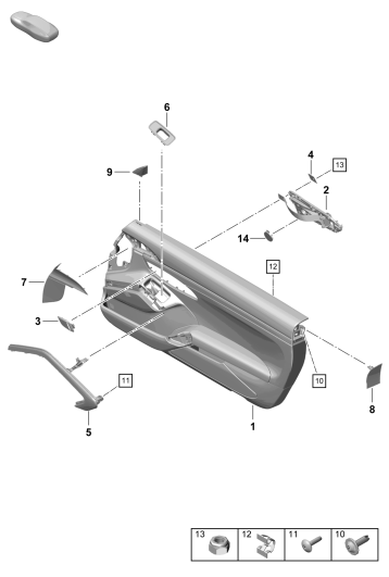 808-027 - Garniture de porte
pour véhicules ayant
d'équipement en cuir/Dinamica
Paquet Weissach
D -    MJ 2022>>