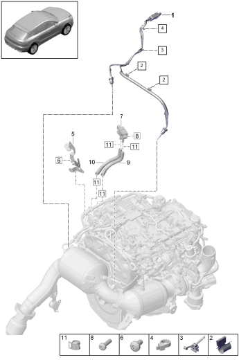 202-430 - Capteur pression different.
Capteur temp. echappement
pour véhicules avec filtre à
particules moteur essence
