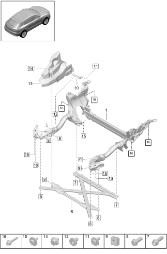 401-000 - cadre auxiliaire
Traverse
Tole de protection