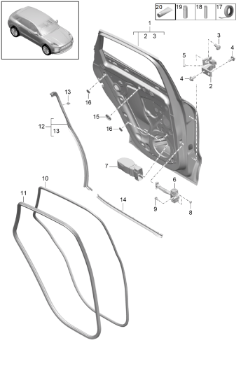 804-050 - Assemblage-tôlerie porte
Elements carross.amovibles