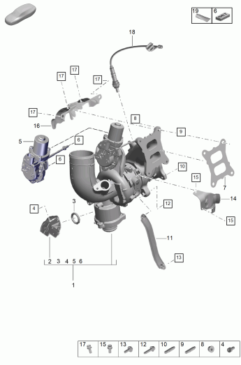 202-020 - Turbocompresseur a gaz d'ech.
Sonde lambda