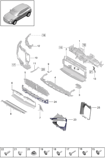 802-210 - support
Refroidisseur a eau
guidage d'air
et
porte-serrure