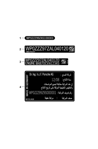 003-010 - Plaques d'identif./indicatrice