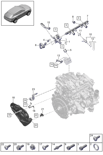 107-020 - Rampe d'injection
Injecteur haute pression
pompehaute pression
