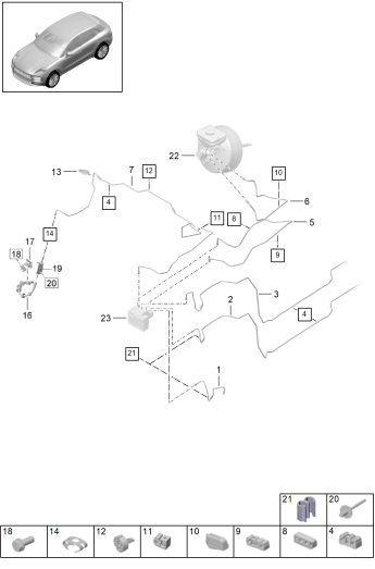 604-010 - Conduite de frein
Partie avant