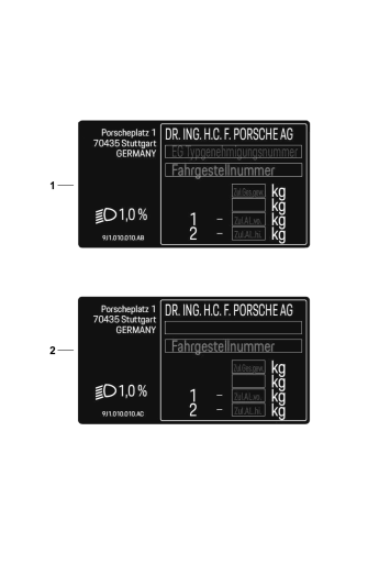 003-110 - Plaques d'identif./indicatrice
D -    MJ 2022>>