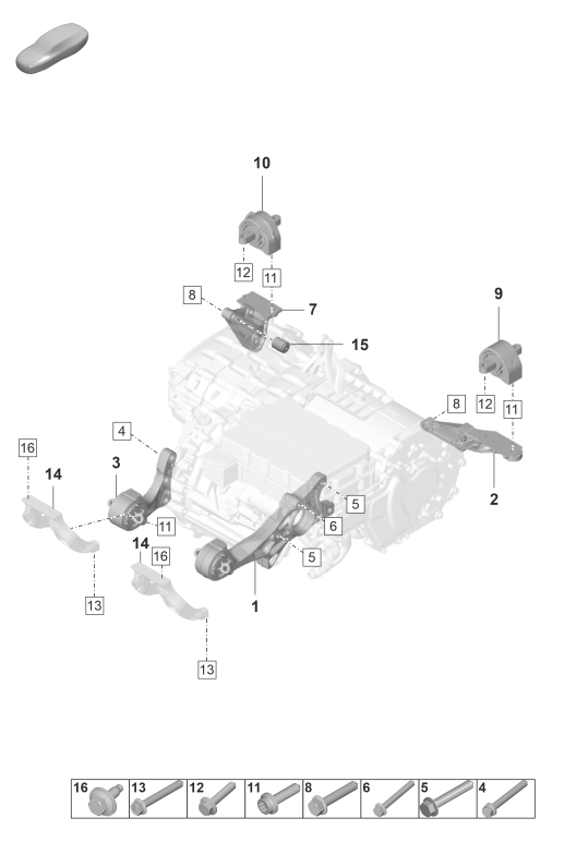 159-050 - Suspension de moteur
Essieu arriere