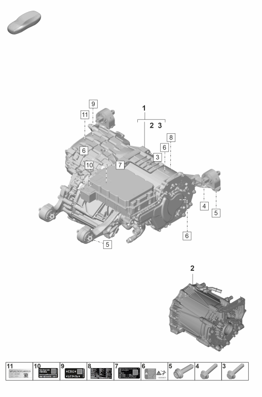 151-050 - Moteur de rechange
Moteur princ. entrain. electr.
Essieu arriere
