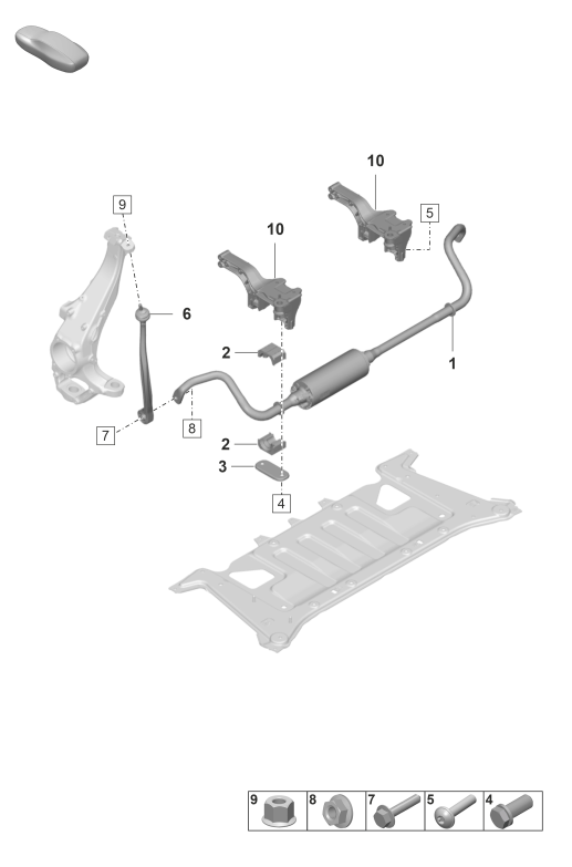 402-100 - Barre stabilisatrice
pour véhicules avec
système anti-roulis
électronique