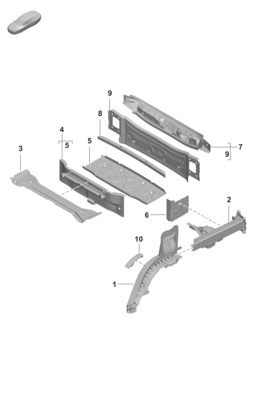 801-375 - Partie arriere du vehicule
Longeron
pieces detail