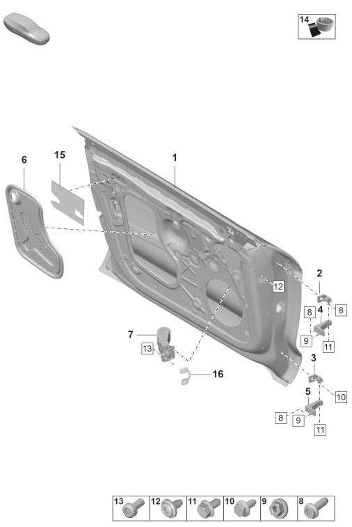804-000 - Assemblage-tôlerie porte