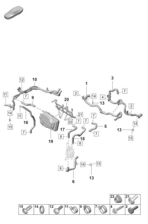 155-065 - Conduit liq. refroidissement
flexible de chauffage
chauffage
D -    MJ 2021>>