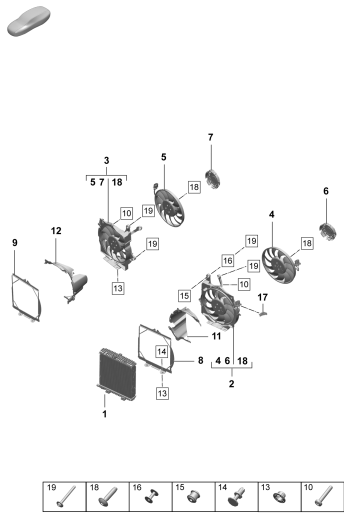 155-200 - Refroidisseur a refrig. avec
ventilateur du radiateur