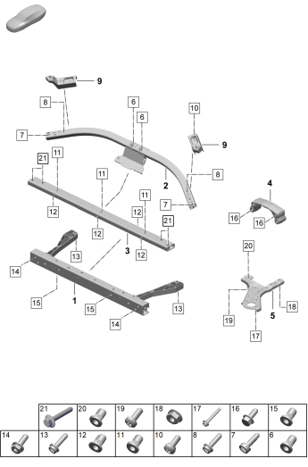 801-150 - Barre anti-rapprochement
Renfort
Elements carross.amovibles