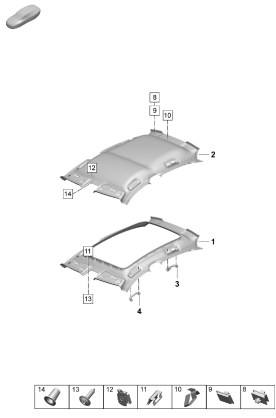 807-300 - Ciel de pavillon
ciel premoule
Elements carross.amovibles